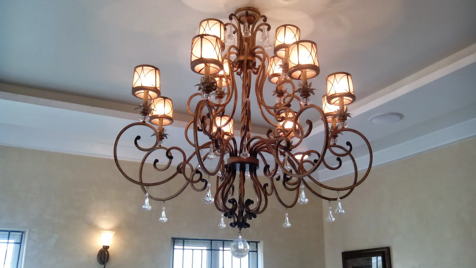 Elegant Chandelier Installation - NICON Town Estate, Ikate-Elegushi, Lagos, project photo 1